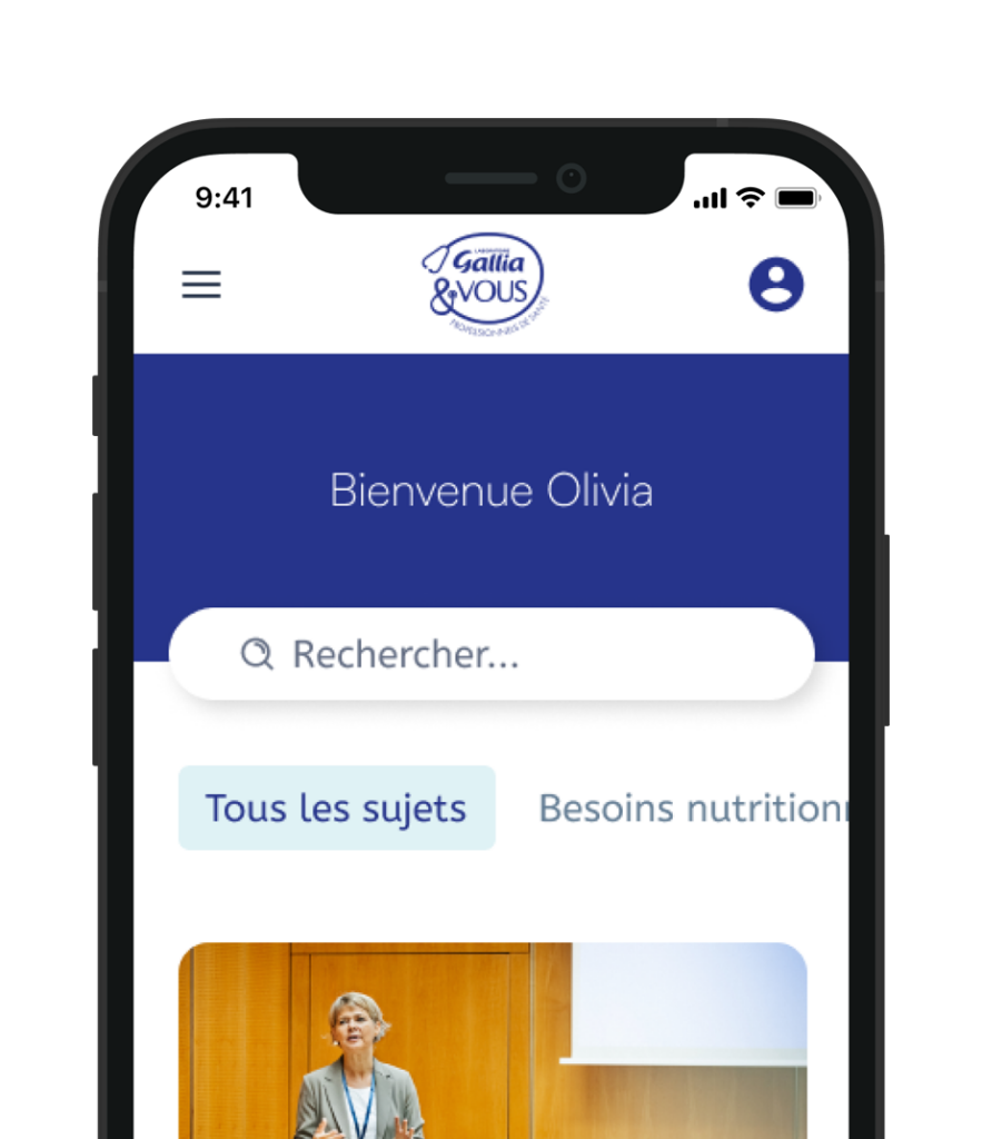 Home page connectée Gallia & Vous